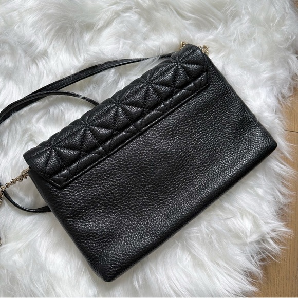 Kate Spade Astor Court Naomi Quilted Pebbled Leather Turn Lock Crossbody Bag - Picture 3 of 6